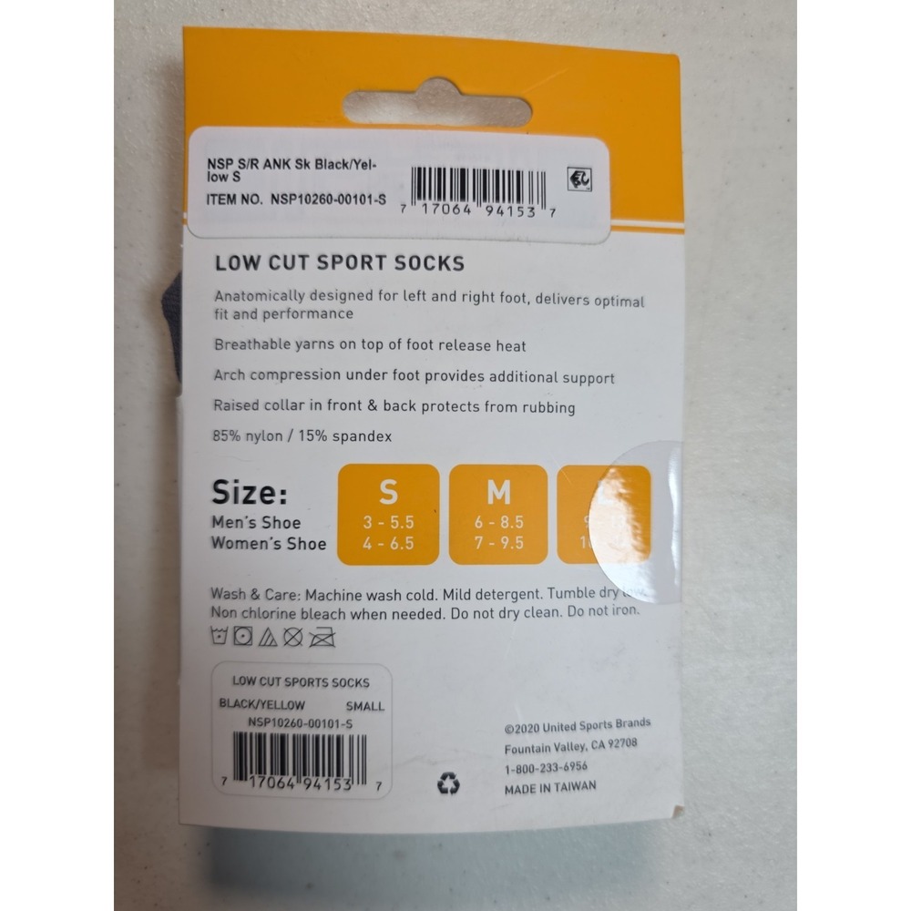 NSPIRE Low Cut Sport Socks (6 Pair) Small Men's size 3-5.5 women's size 4-6.5 - Picture 3 of 5